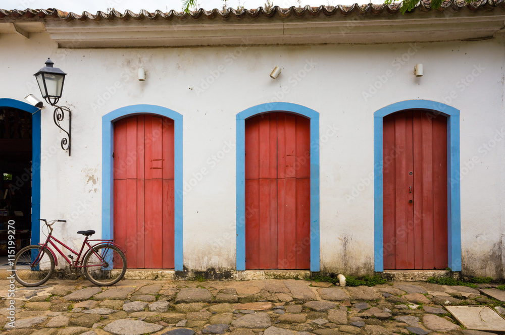 Fototapeta premium bright colored facade