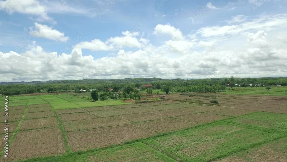 Aerial shot of blue sky at countryside in 4k video Aerial shot of blue sky at countryside in 4k video