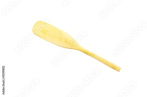 Wooden spatula on a white background, with clipping path.