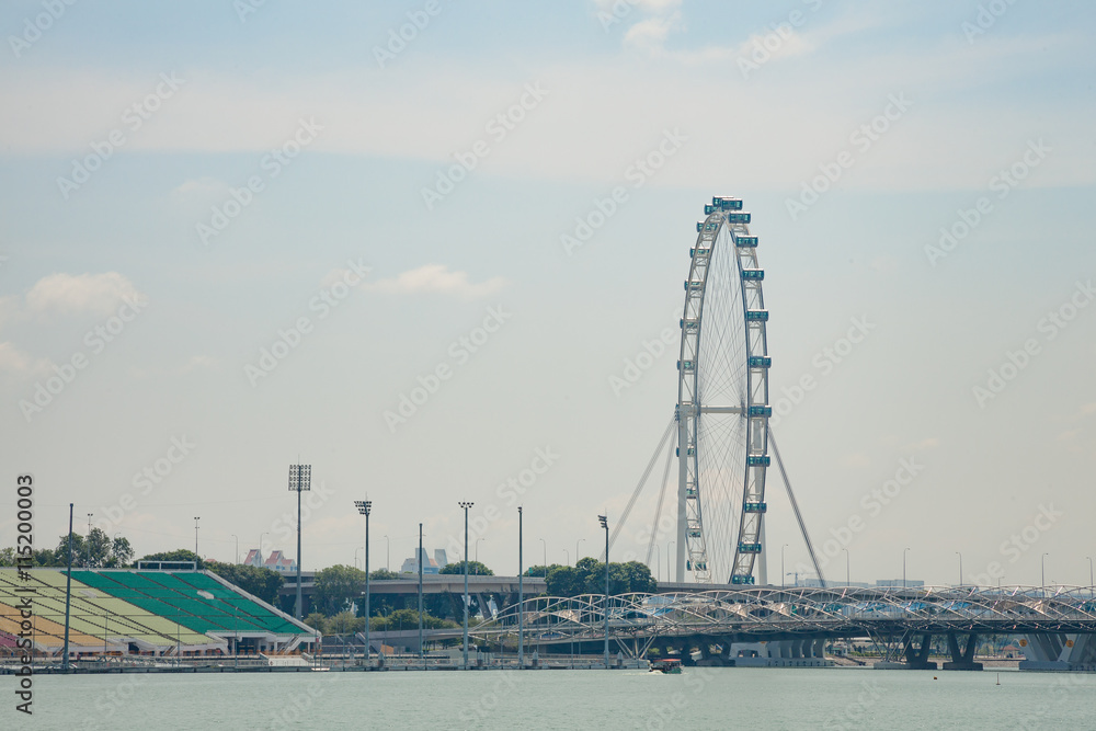 Singapore Flyer in daytime.