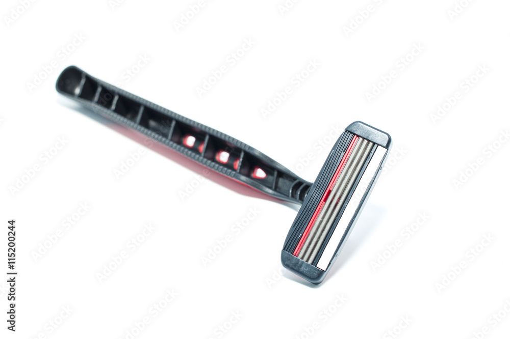 shaving razor tri blade isolated on a white background shaving razor tri blade isolated on a white background