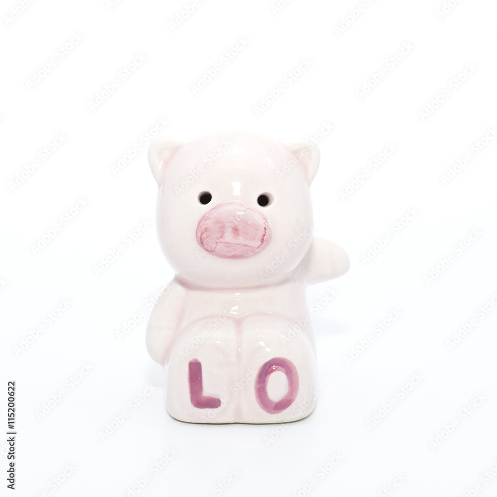 ceramic piggy isolated on white ceramic piggy isolated on white