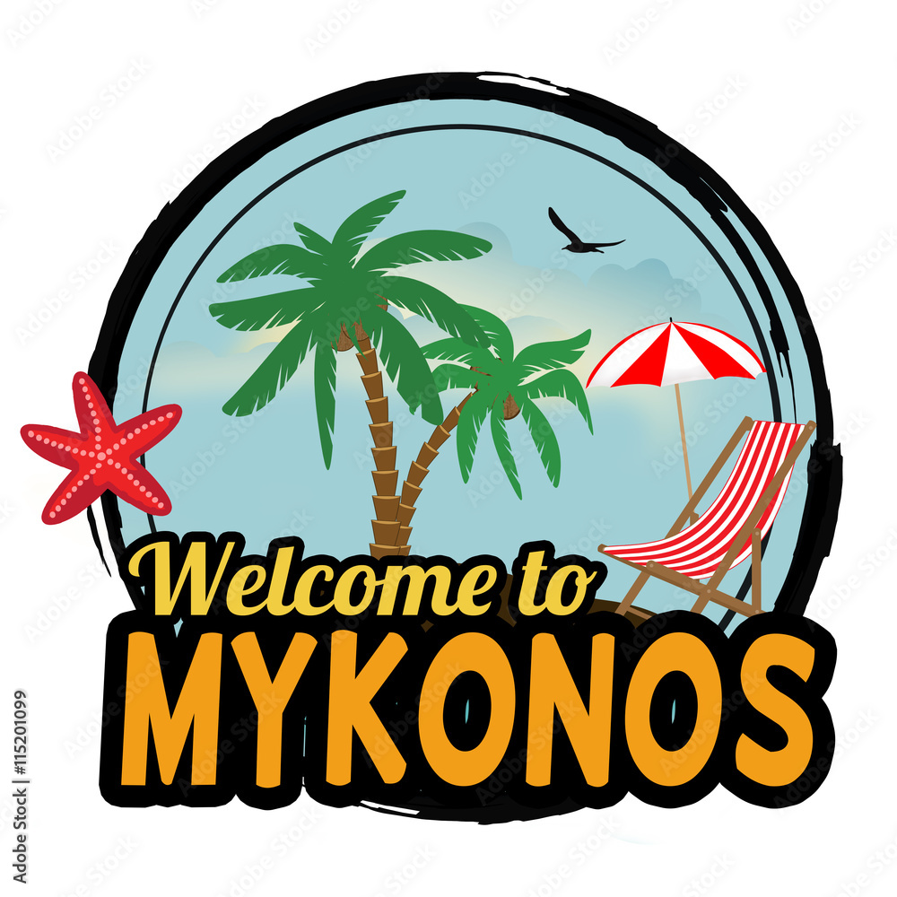 Welcome to Mykonos sign