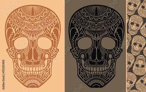 Seamless Background with skulls