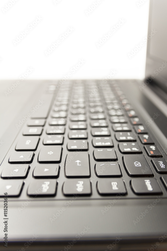Laptop keyboard isolated on white background Laptop keyboard isolated on white background