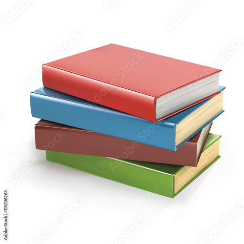 Stack of books vector illustration. Pile of books. Stack of books isolated from background. Pile of books icon in flat style. Stack of books icon. Pile of colored books.