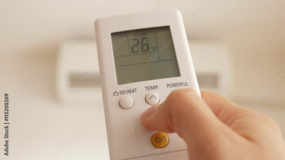 Air conditioner remote use for setting lower temperature and cooling