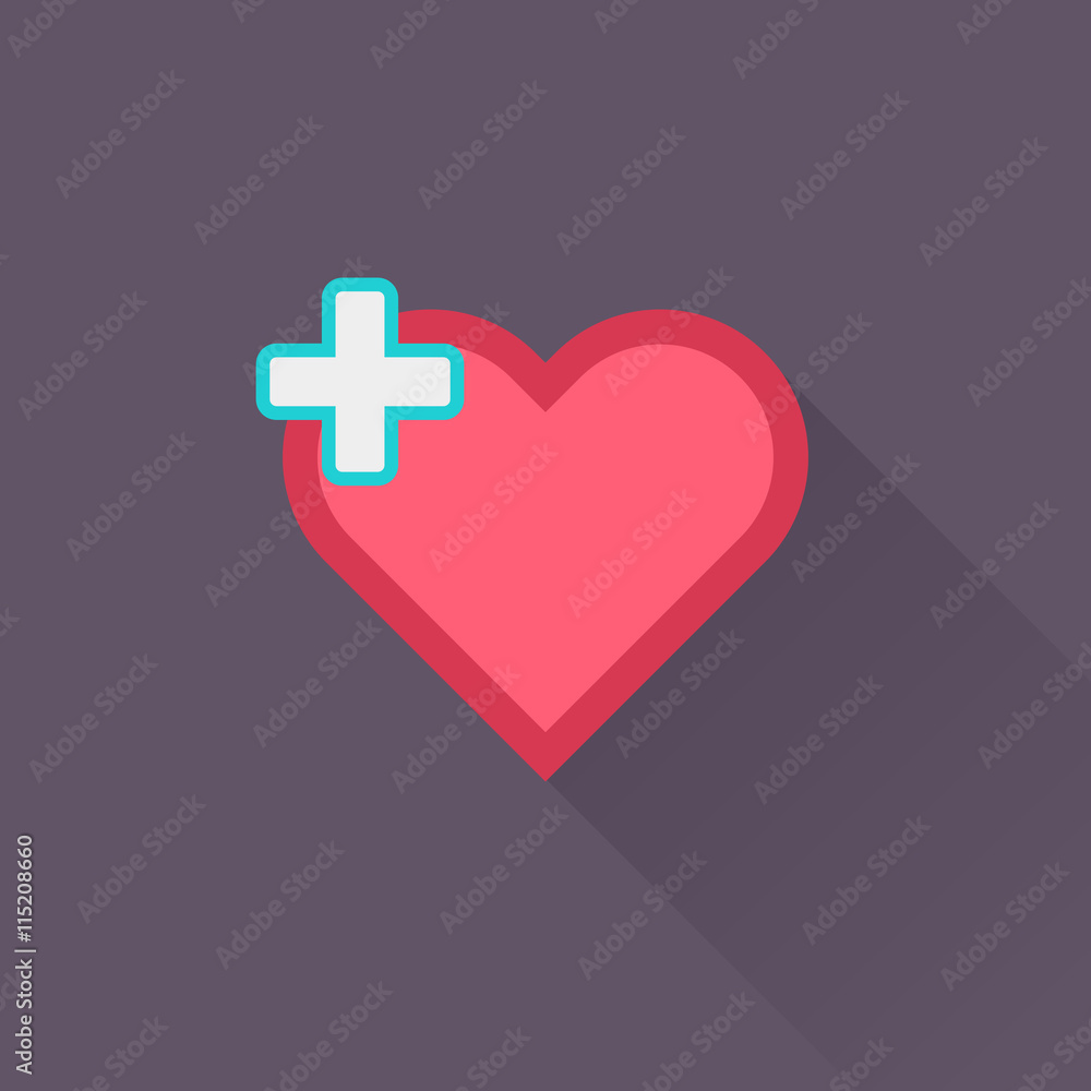 Obraz premium Vector Heart & conceptual icon