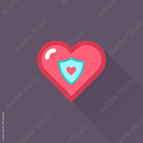 Vector Heart & conceptual icon