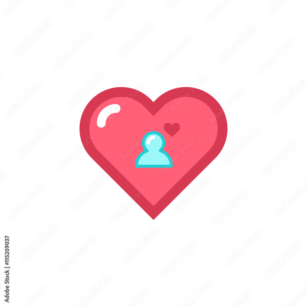 Vector Heart & conceptual icon Vector Heart & conceptual icon