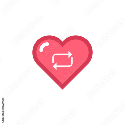 Vector Heart & conceptual icon