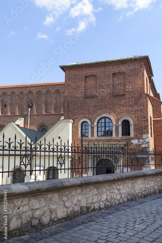 Old synagogue in jewish district of Krakow - Kazimierz , Poland photo