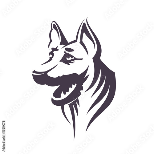 German Shepherd line head.