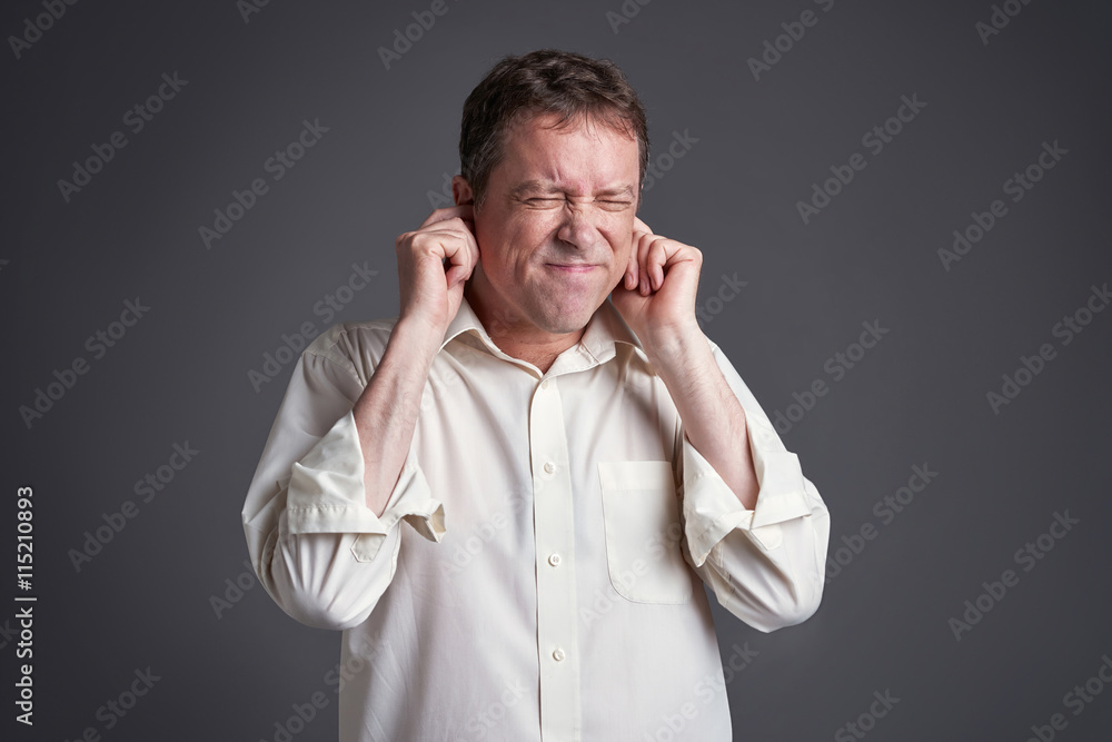 Middle age man in the studio Middle age man in the studio