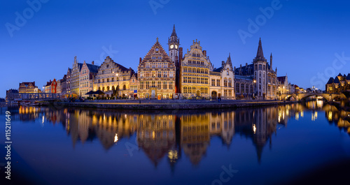 Panorama of old town Ghent