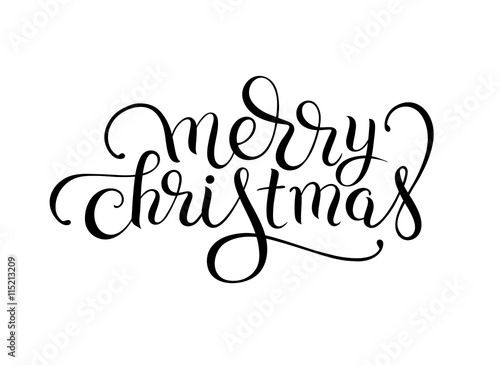 merry christmas original hand lettering inscription pattern