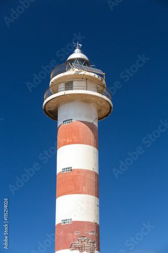 The Toston Lighthouse - active lighthouse on the Canary island of Fuerteventura. Spain