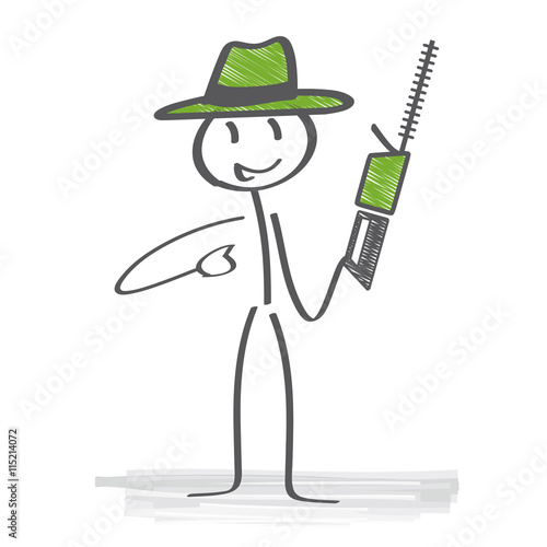 Gärtner mit Heckenschere