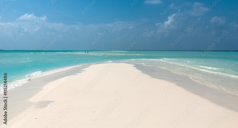 Fototapeta premium Sand bank in a Maldivian island