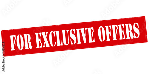 For exclusive offers
