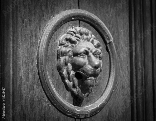The lion's head as a doorknocker
