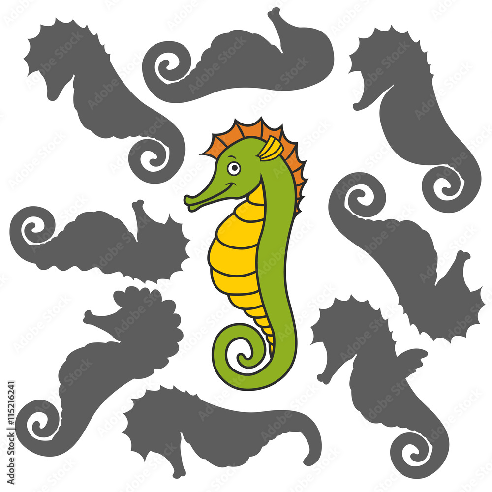 Cartoon seahorse Cartoon seahorse