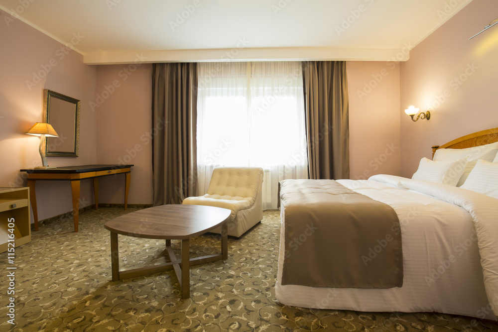 Classic style hotel bedroom interior Classic style hotel bedroom interior
