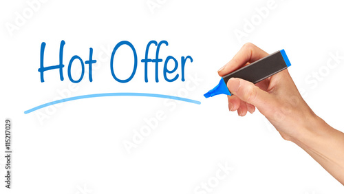 Hot Offer, Induction Training headlines concept.