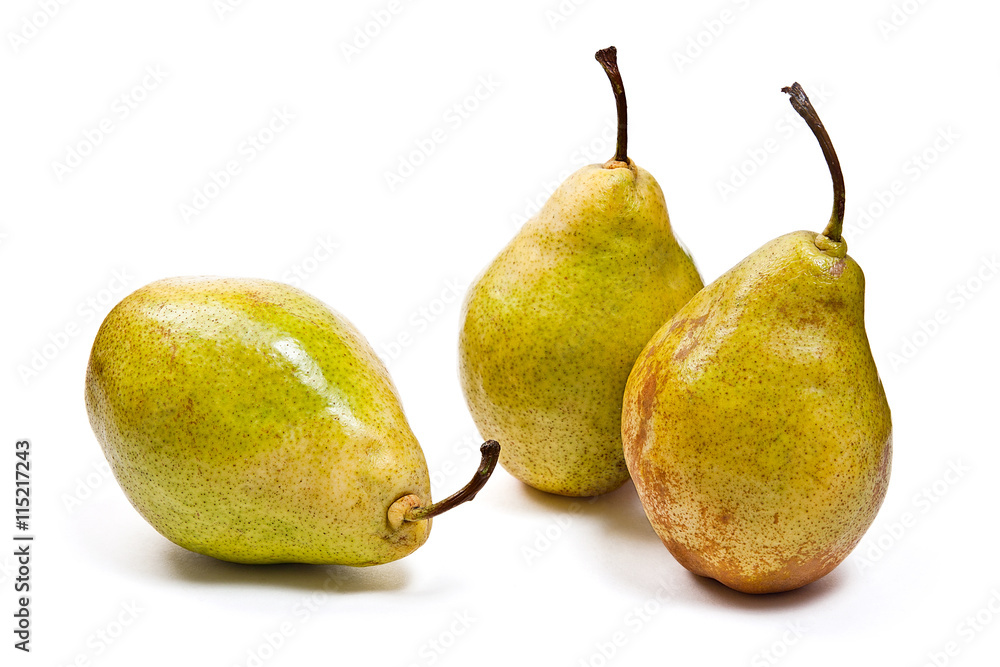 Ripe pears isolated on white background. With clipping path. Ripe pears isolated on white background. With clipping path.