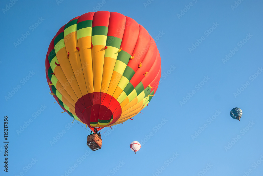 Multicolored balloons in the sky Multicolored balloons in the sky