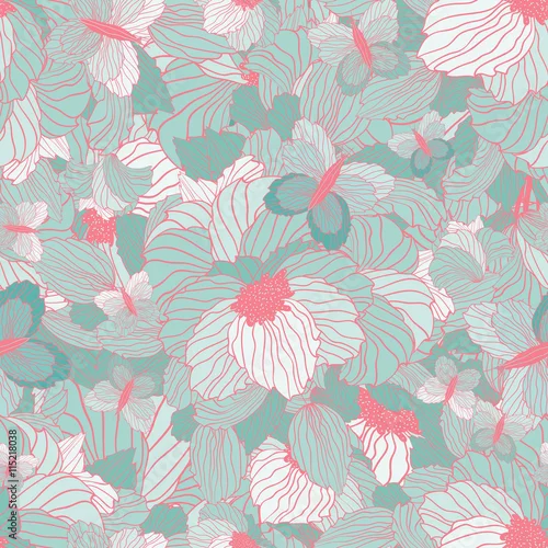 Tapety Bezszwowe lato kwiatowy wzór