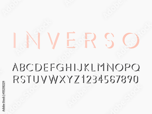 Modern sans serif font. Vector illustration EPS 10