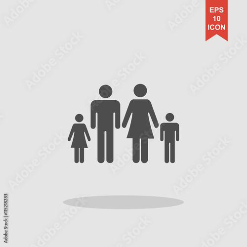 family icon. Flat design style eps 10.