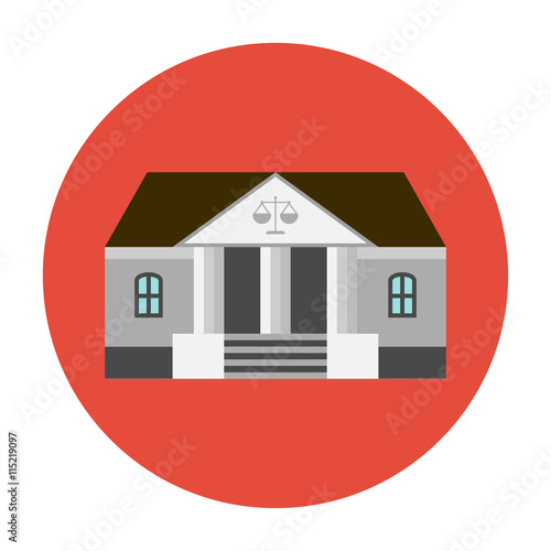 Courhouse icon flat