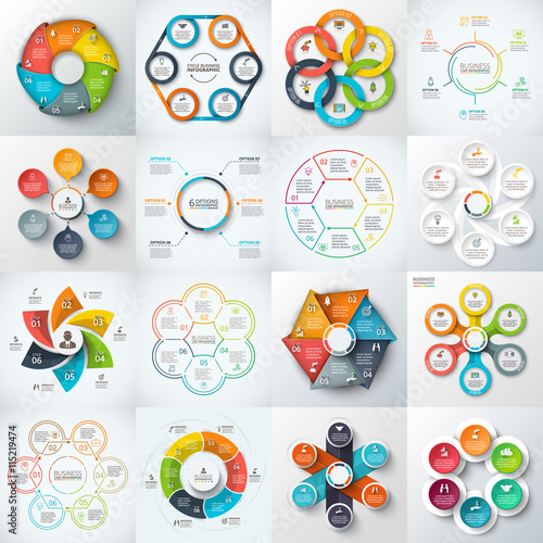 Big set of vector elements for infographic.