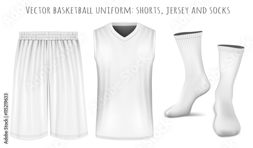 Basketball uniform vector templates
