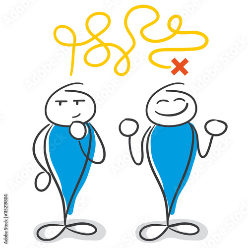 Stick Figure Series Blue / Ziel