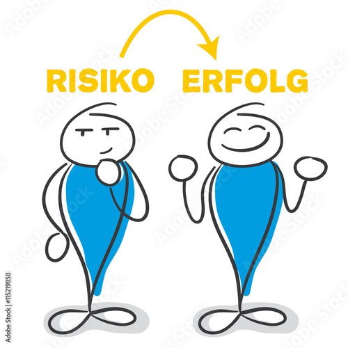 Stick Figure Series Blue / Risiko Erfolg