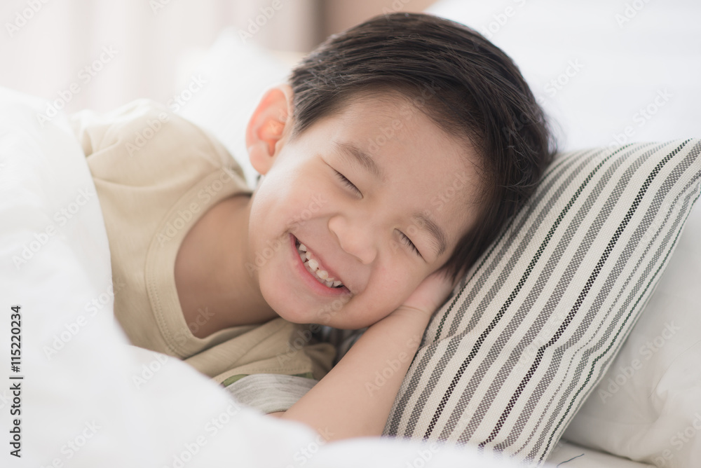 Cute asian child lying Cute asian child lying