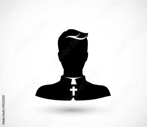 Priest icon vector