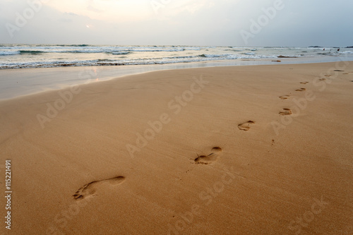 Footsteps on the beach