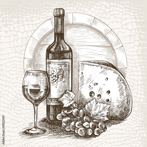 wine and snacks
