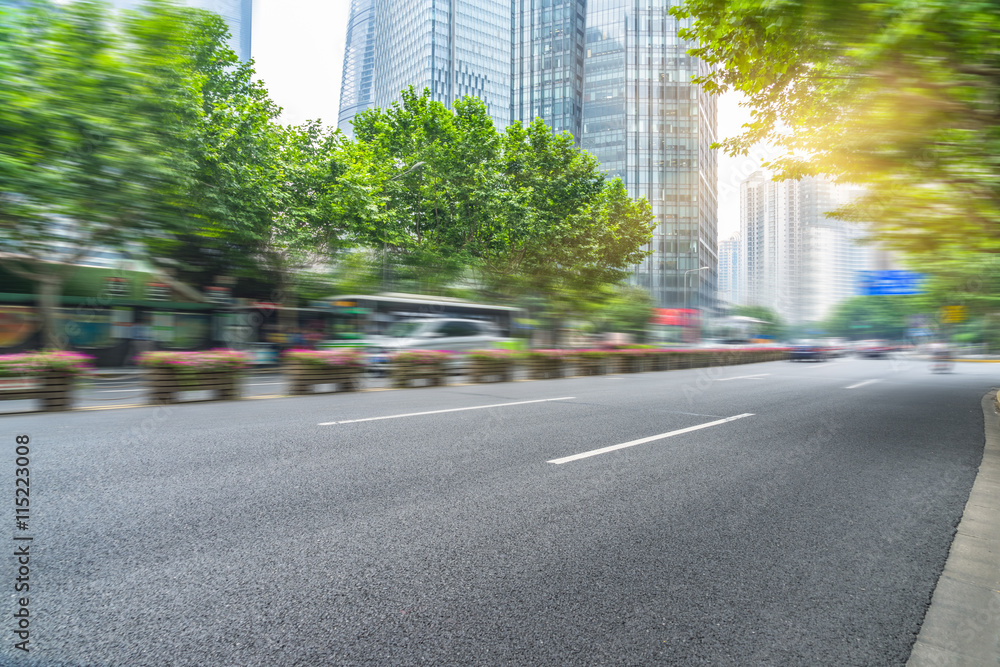 car driving on city road