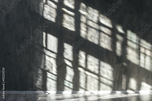 Stone wall with shadows from the window. Background.