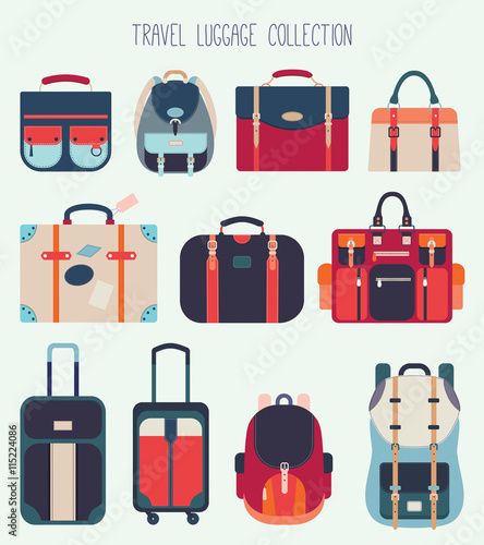 Travel luggage collection (vector design)