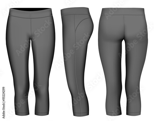 Women 3-4 long black tights.