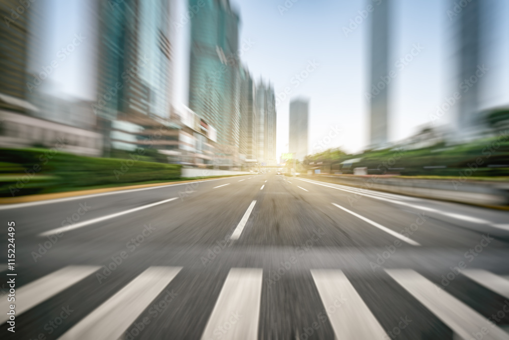 asphalt road of modern city,china