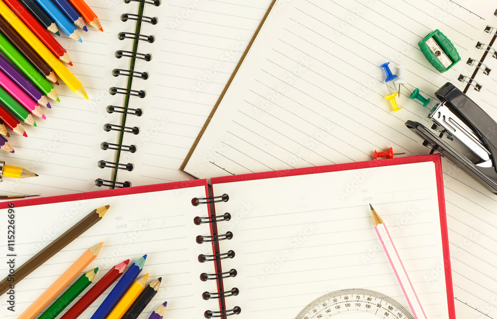 Top view -stationery tools Top view -stationery tools