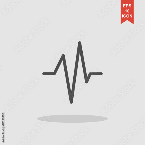 Heart beat, Cardiogram, Medical icon - Vector