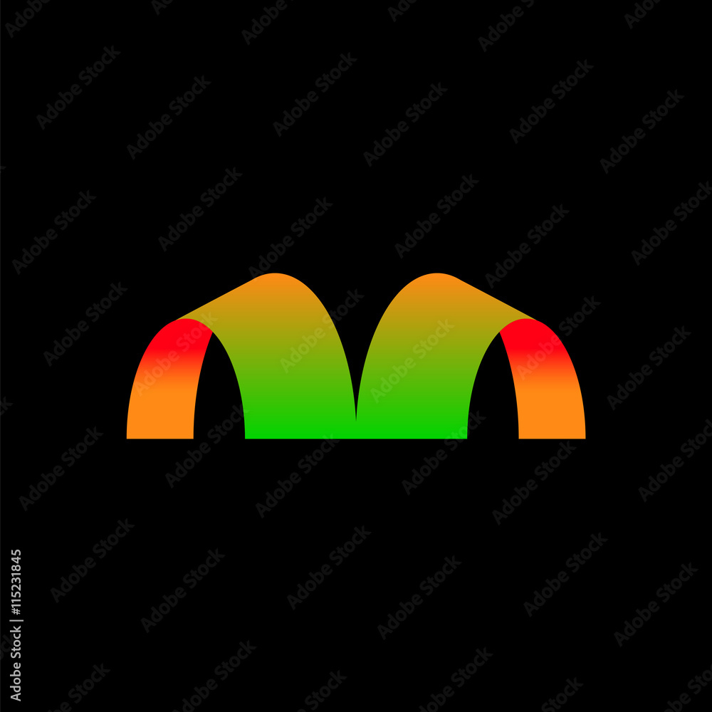 Vector illustration of abstract icons based on the letter M Vector illustration of abstract icons based on the letter M